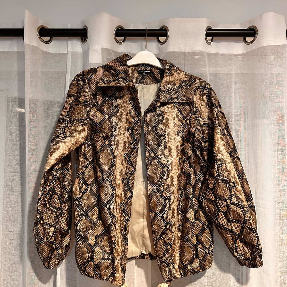 Stylish Snake Print Women's Jacket